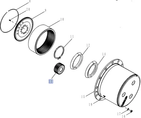 87674600 - Шестерня планетарн. ступ. борт. моста пер. DS 5кл. TGT8./Mg.